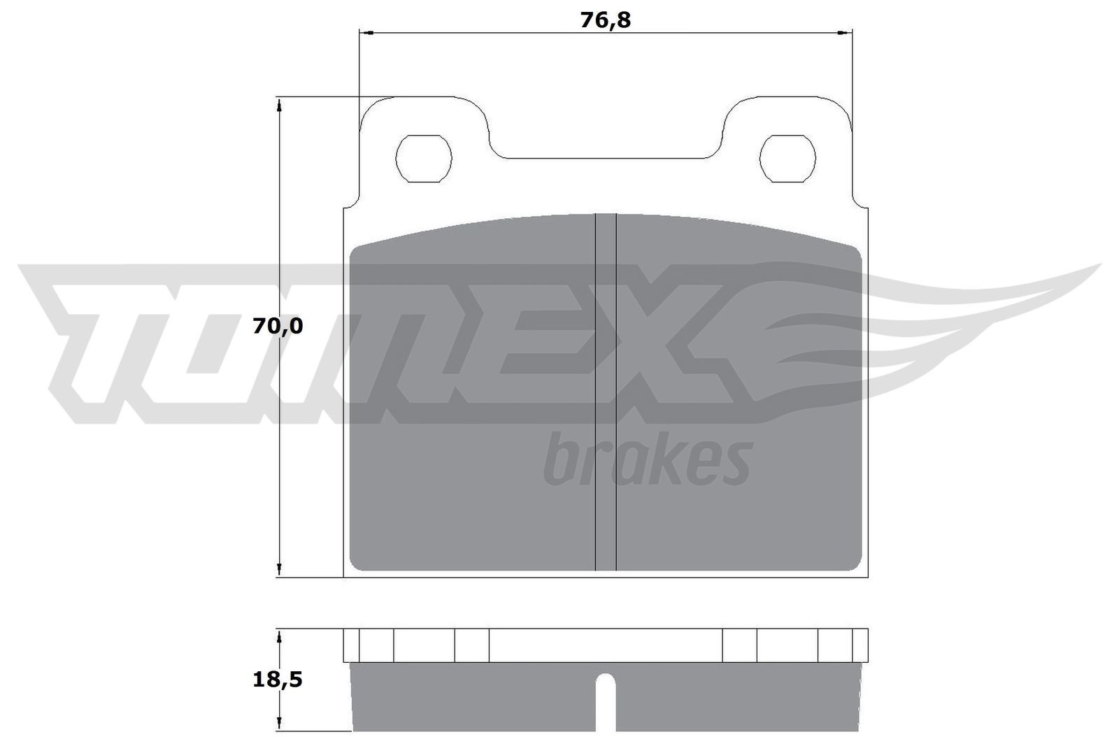 Obrázok Sada brzdových platničiek kotúčovej brzdy TOMEX Brakes  TX10181